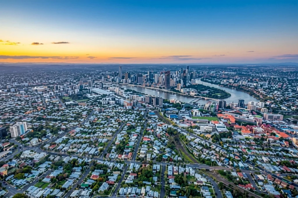 Panoramic view of a modern city skyline