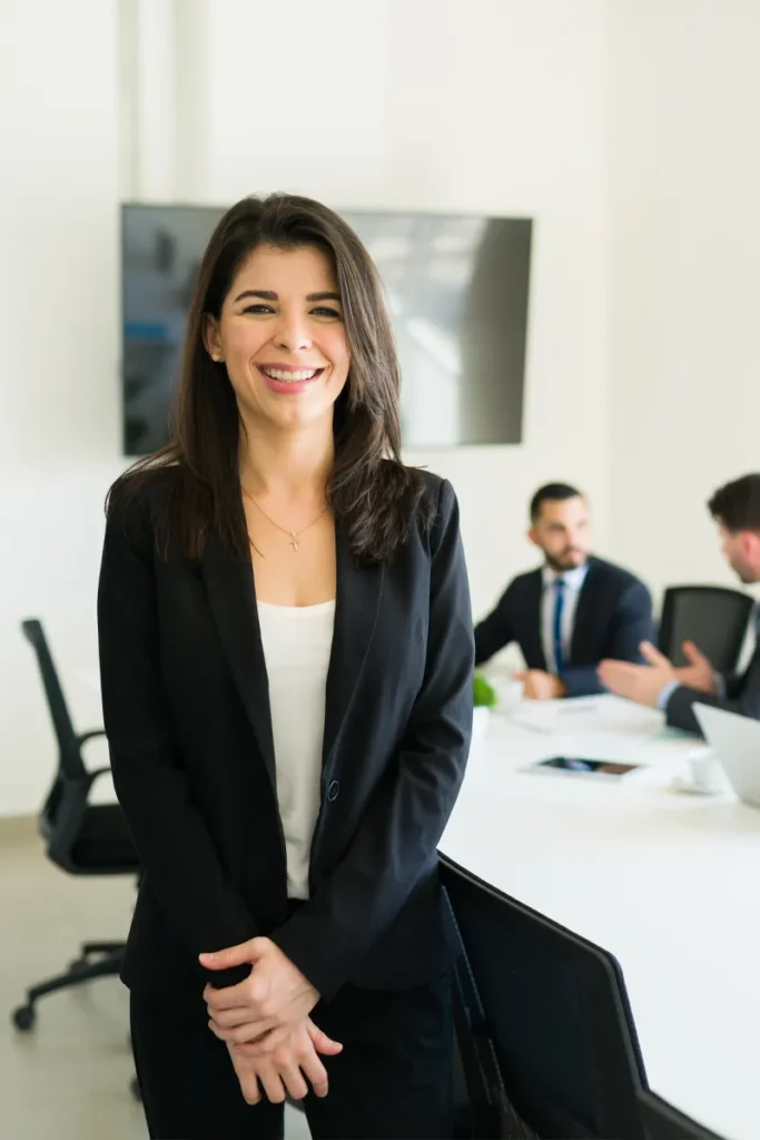 Female professional in formal business attire